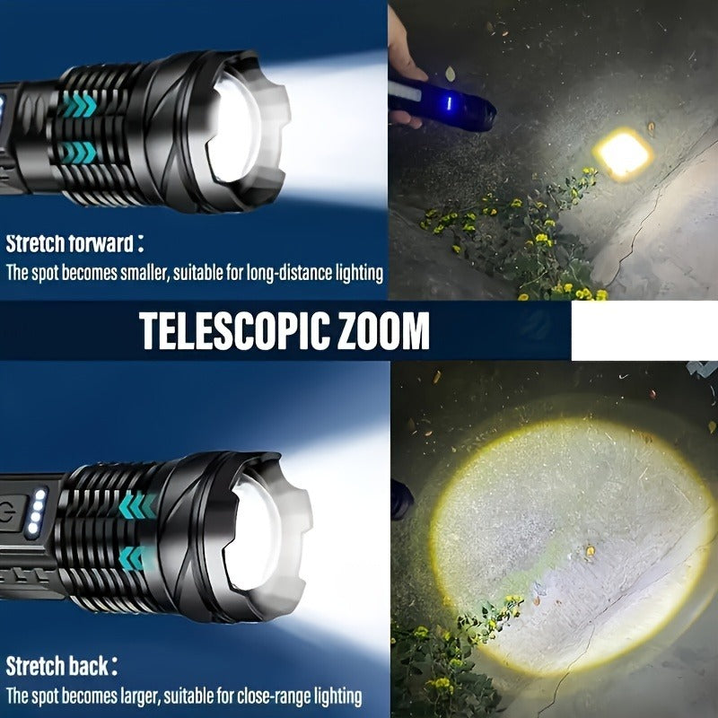 Two Pieces Of A76 Flashlights Handles All Situations Of Outdoor Exploration And Emergency Lighting